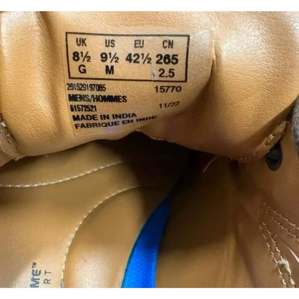 Clarks Tan Leather Plain Toe Derby Oxford